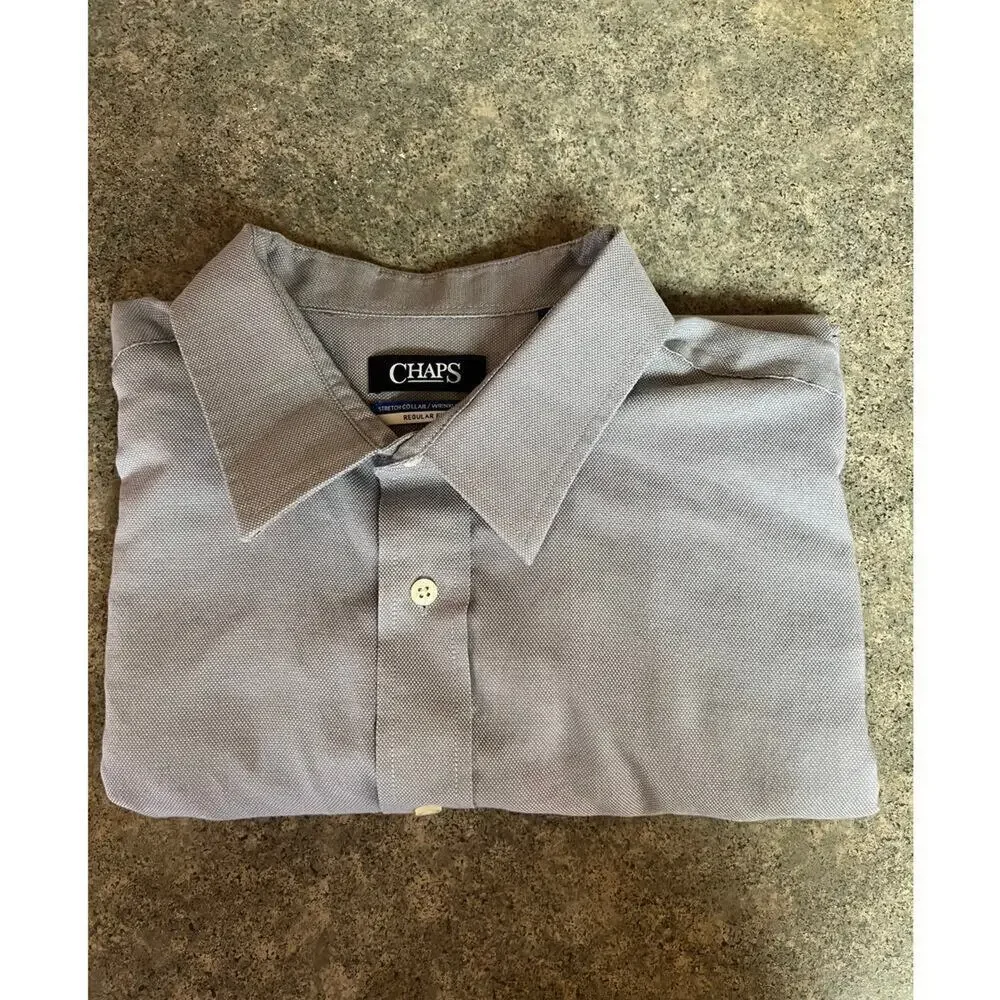 Chaps Regular Fit, Long sleeve, button down, casual shirt, men's size 18 34/35